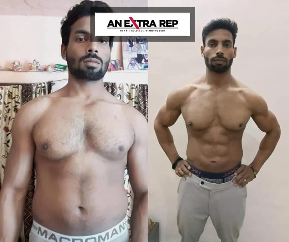 Male body transformation fat to fit